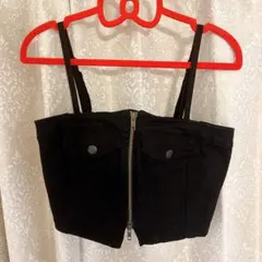 GU フロントジップビスチェ