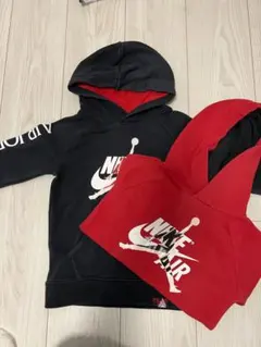 Nike jordan パーカー 赤 黒 2点セット 100cm