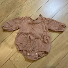 BREEZE ピンク 長袖ロンパース　80サイズ