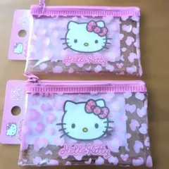 サンリオキャラクターズ ハローキティ ラメポーチ ダイソー　2個セット
