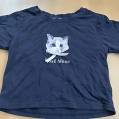 Rosé Muse 猫プリント 半袖Tシャツ