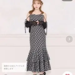 après jour チェック柄キャミワンピース