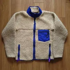 89年 patagonia/レトロパイル カーディガン/ナチュラル/サイズM