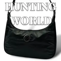 HUNTING WORLD ブラック ナイロン ワンショルダーバッグ 8596 - メルカリ