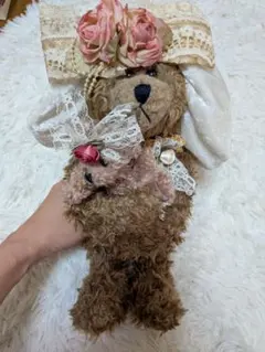 アンティーク テディベア ぬいぐるみ 親子 クラシック