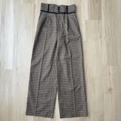 31 Sons de mode チェック　ハイウェストパンツ