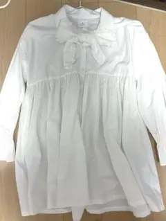 メリージェニー　merry jenny フリルボウタイワンピース　白　長袖のサムネイル