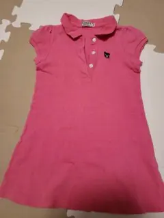 ミキハウス ダブルB ポロシャツワンピース ピンク100サイズ
