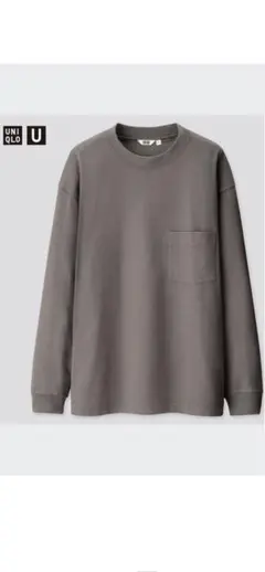 UNIQLO U ユニクロユー クルーネックT シャツ 長袖 67 ブルー S