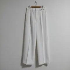 新品タグ付き UNIQLO ユニクロ タックワイドパンツ M ホワイト 24年製