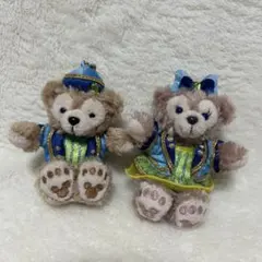 ダッフィー　シェリーメイ　ぬいぐるみバッジ　ディズニーシー　15周年