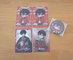 あっとくん Atto AMPTAKXCOLORS トレカ　缶バッジ　5点セット