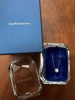 【未使用品】ヴァンドーム青山 パールダイヤネックレス K18 ピンクゴールド