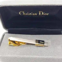 美品　クリスチャンディオール　ネクタイイン　ゴールド×シルバー