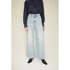 r*d様 広瀬すず×CLANE TUCK WIDE DENIM PANTS