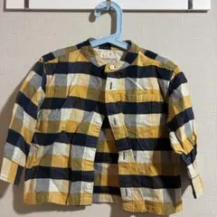 チェック柄 長袖シャツ 100cm 無印良品