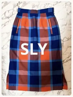 ☘️P1☘SLY BIG CHECK KERSEY M／SK スカート 2