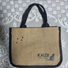 KALDI COFFEE FARM ジュートバッグ 猫柄