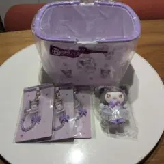 マイメロ　クロミ当りくじ　クロミプラスチックバスケットとマスコットセット