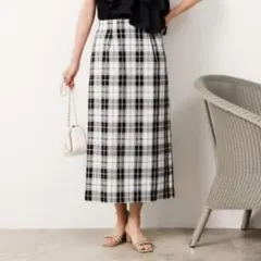 【新品タグ付き】opaque.clip マドラスチェックタイトスカート Mサイズのサムネイル