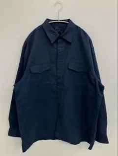 [最終値下げ] UTOPIA スエード仕上げ ネイビーシャツ Lサイズ