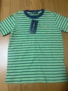 Polo Ralph Lauren 緑と青のストライプ Tシャツ 130cm