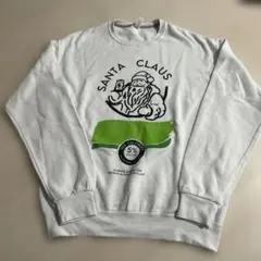 古着　サンタクロースプリント クリスマス トレーナー