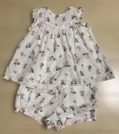 petit main 　花柄セットアップ　90