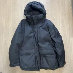 GU ヒートパテッドブルゾン　ダウンジャケット　ブラック　XXL