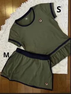 フィラ　テニスウェアゲームウェア　セットアップS&M オリーブ