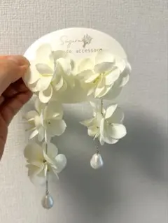 フラワー　イヤリング　ブライダル