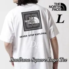 【L】★新品★ノースフェイス★バンダナスクエアロゴTシャツ★NT32446 W2