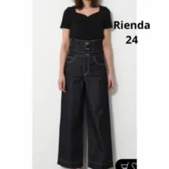 rienda フロントボタンデザインハイウエストデニムパンツ XSのサムネイル