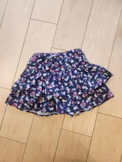 プティマイン　花柄　キュロットスカート　120cm