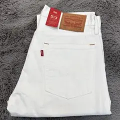 希少Levi's 513 ストレートホワイトW31 デッドストックイレギュラー