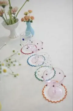 花びら型プラスチックコースターセット