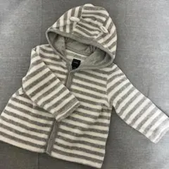 babyGap ストライプ フード付きパーカー 12-18ヶ月