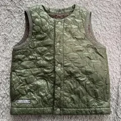 オリーブグリーン キルティングダウンベスト BREEZE