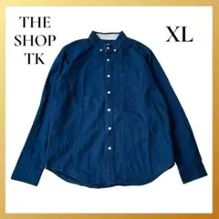 良品✨ザショップTK インディゴシャツ 長袖 ボタンダウン 濃紺XL 通勤 年中のサムネイル