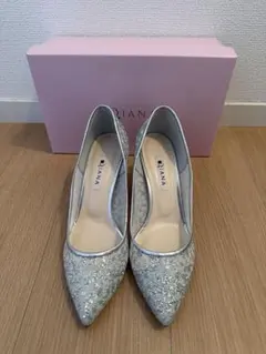 DIANA シルバー グリッター ハイヒール