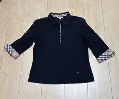 BURBERRY LONDONレディースブラック ポロシャツ Ｍサイズ