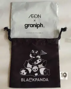 新品未使用　AEON x graniph BLACKPANDA ポーチ