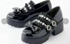 しまむら 眞白ありす シューズ 黒 ブラック LLサイズのサムネイル