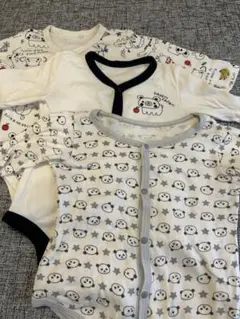 パンダ・動物プリントロンパース3セット 80㎝