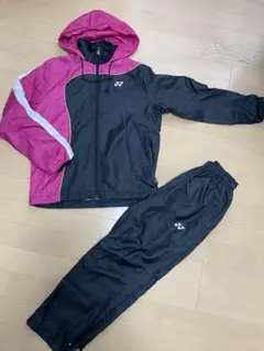 YONEX ジャケットとパンツセット 黒/ピンク　130cm