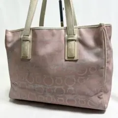 サルヴァトーレフェラガモ トートバッグ ガンチーニ ピンク 総柄 大容量 多機能