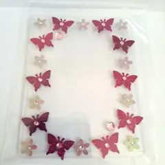 【55】トレカケース　硬質ケースＢ８サイズ縦入れ　ハンドメイド　レジン　ピンク