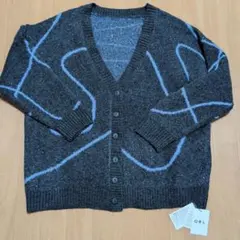 GRL ダークグレー ニットカーディガン