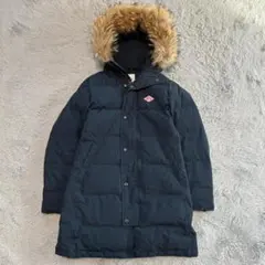 DANTON タッサー ダウンコート ラクーン ネイビー 34