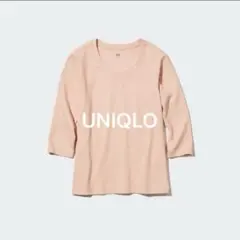 UNIQLO スムースストレッチコットンクルーネック ピンク XS